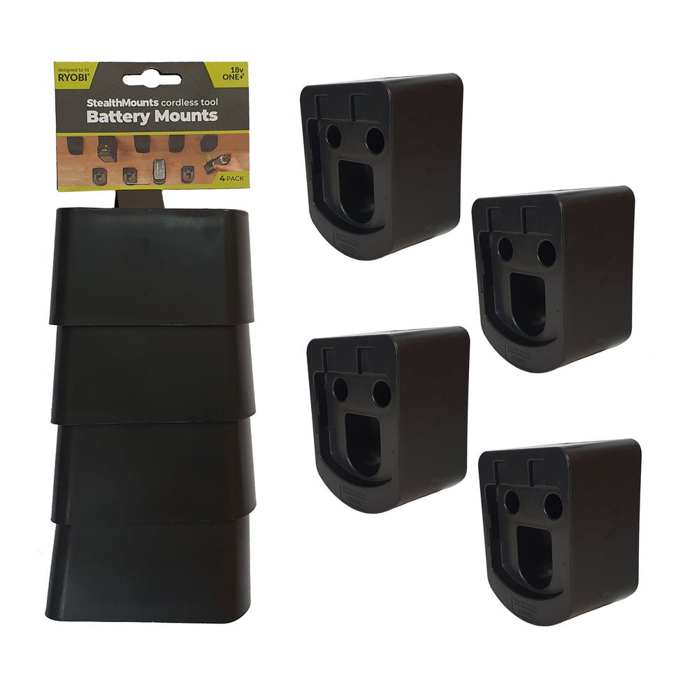 5Pcs Battery Holder Compatible With Ryobi 18V One+ Secure Wall Mounted 5Pcs Battery Holder Compatible With Ryobi 18V One+ Secure Wall Mounted